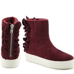 J Slides suede/fur boots